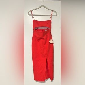 cut-out Superdown dress, size S, color:poppy